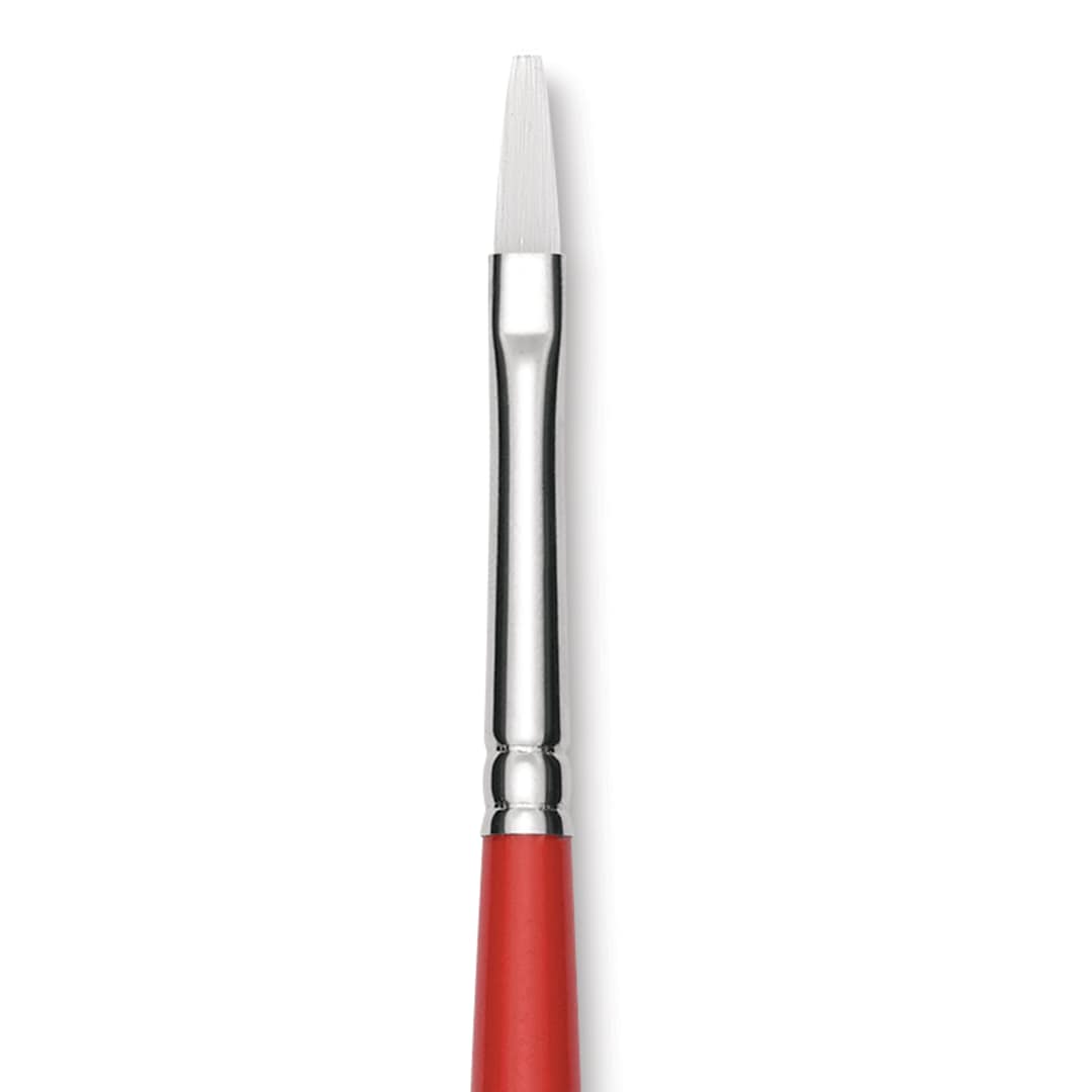 Open in modal - Winsor & Newton University Brush - Flat, Long Handle, Size 1