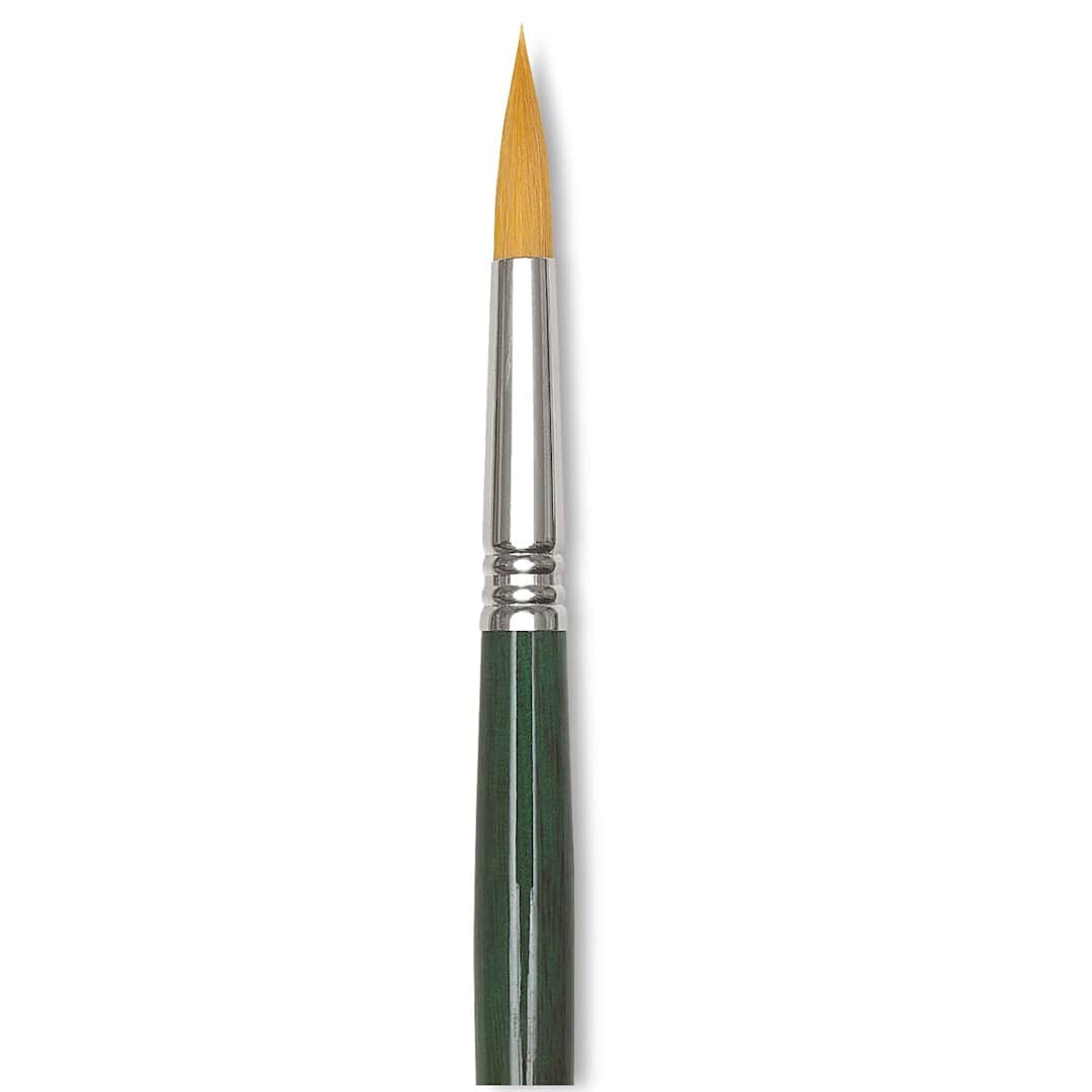 Open in modal - Escoda Barroco Toray Gold Synthetic Brush - Round, Long Handle, 5/0