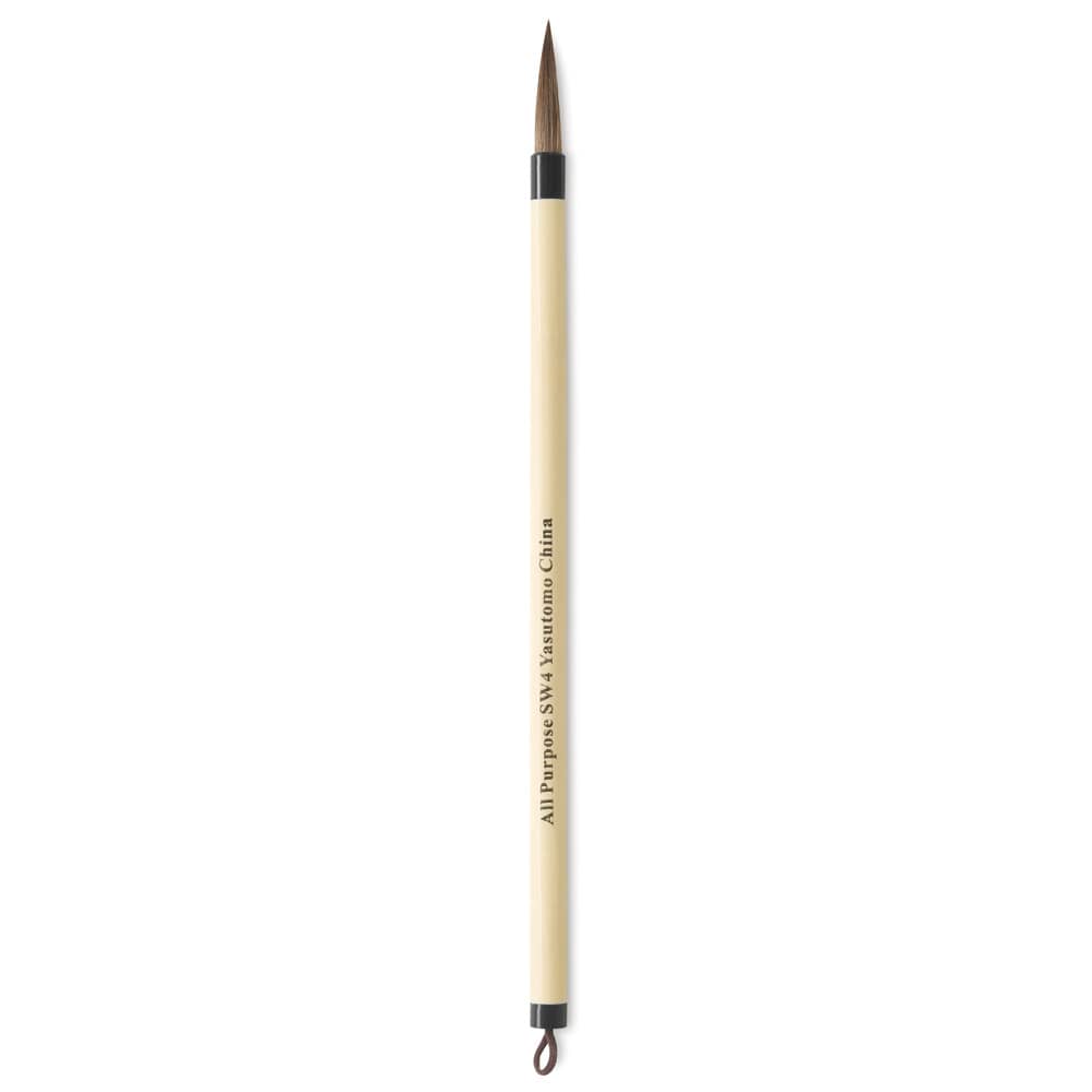 Open in modal - Yasutomo Bamboo Sumi Brush Size 4