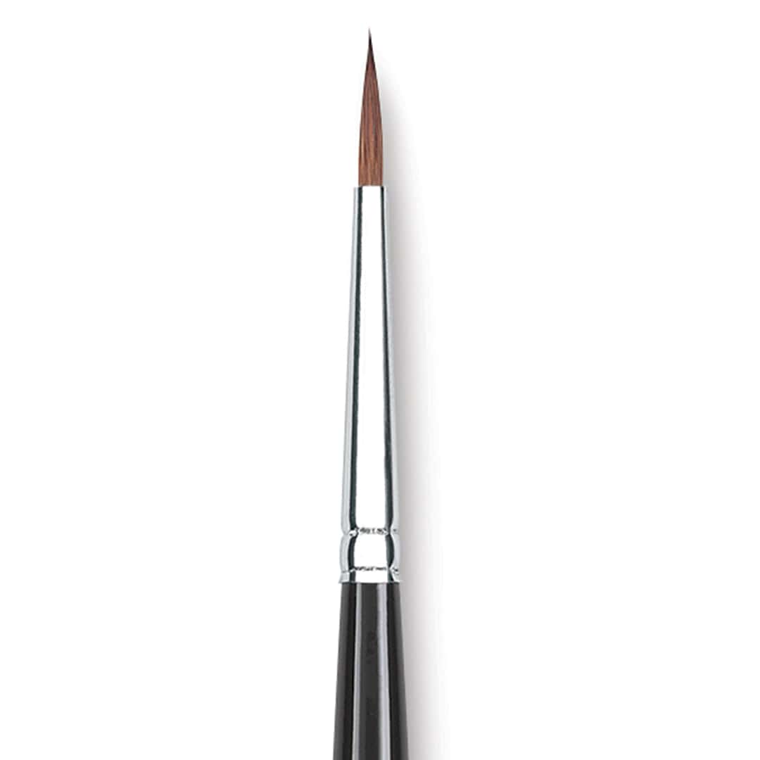 Open in modal - Princeton Series 7050 Kolinsky Sable Round - Size 2, Short Handle close up