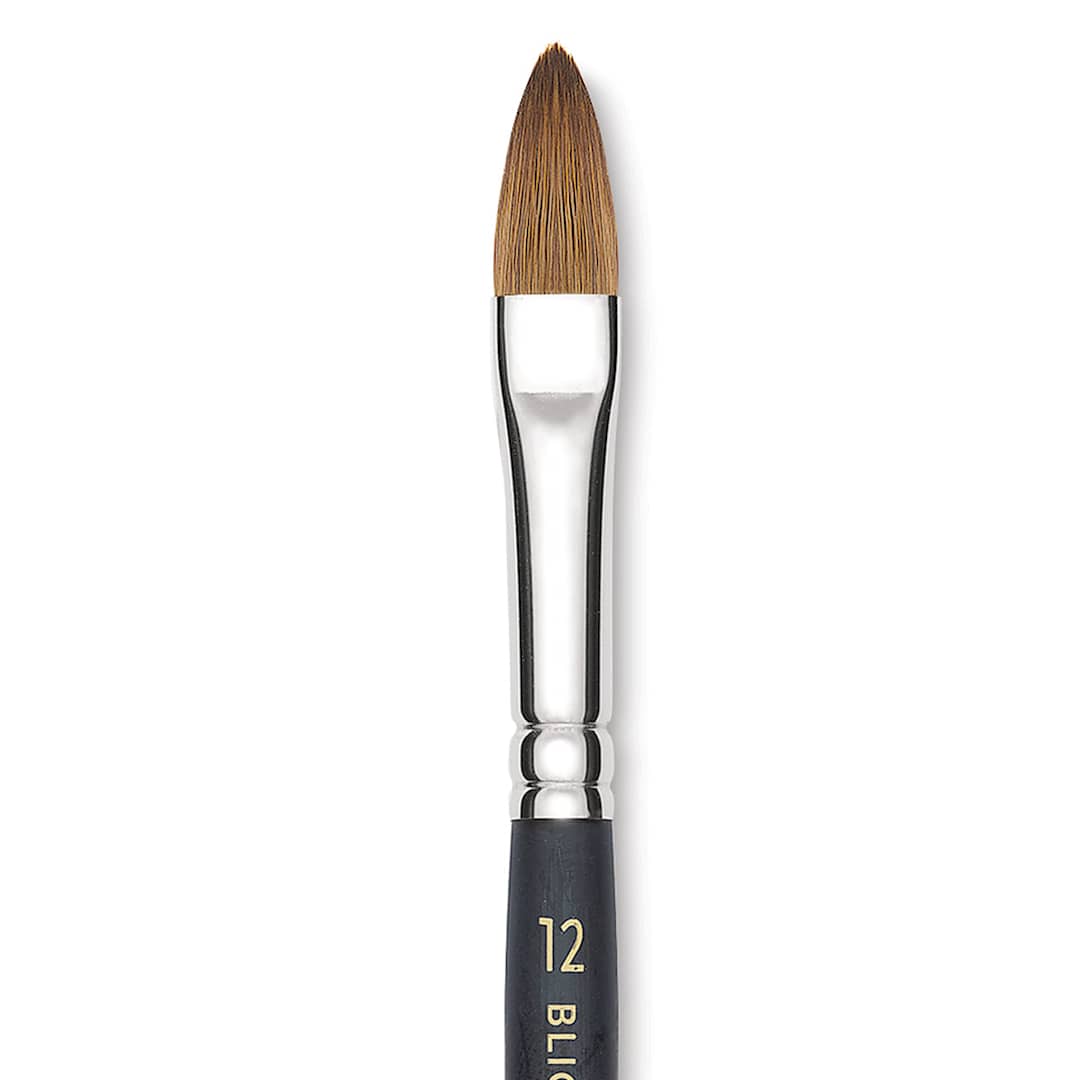 Open in modal - Blick Masterstroke Finest Red Sable Brush - Filbert, Size 12, Short Handle close-up