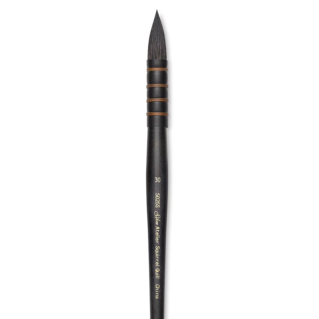 Open in modal - Silver Brush Atelier Quill Series Squirrel Brush - Size 30, Short Handle