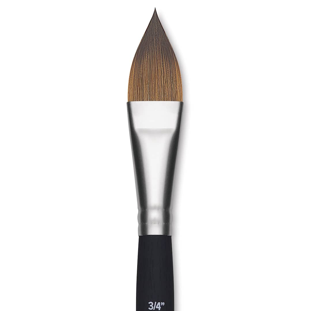 Open in modal - Princeton Aqua Elite Series 4850 Synthetic Brush - Oval Wash, 3/4", Short Handle, close up