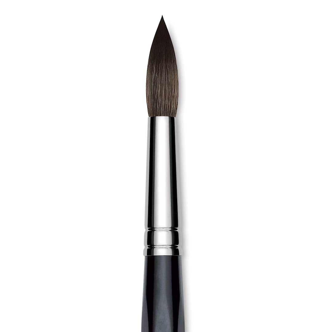 Open in modal - Da Vinci Casaneo Synthetic Squirrel Watercolor Brush - Round, Size 16, Short Handle, Synthetic, close up