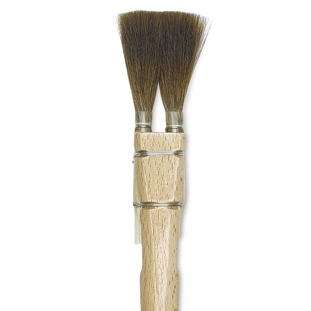 Open in modal - Da Vinci Double Squirrel Brush - Square-Edged, Size 1 close up