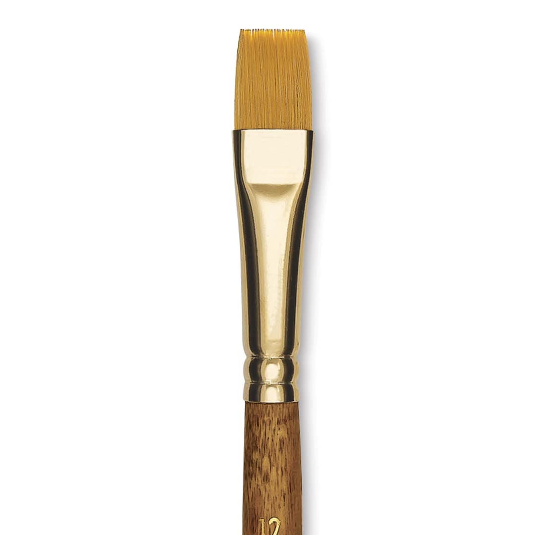 Open in modal - Blick Studio Decorative Brush - Flat, Short Handle, Size 12 close up