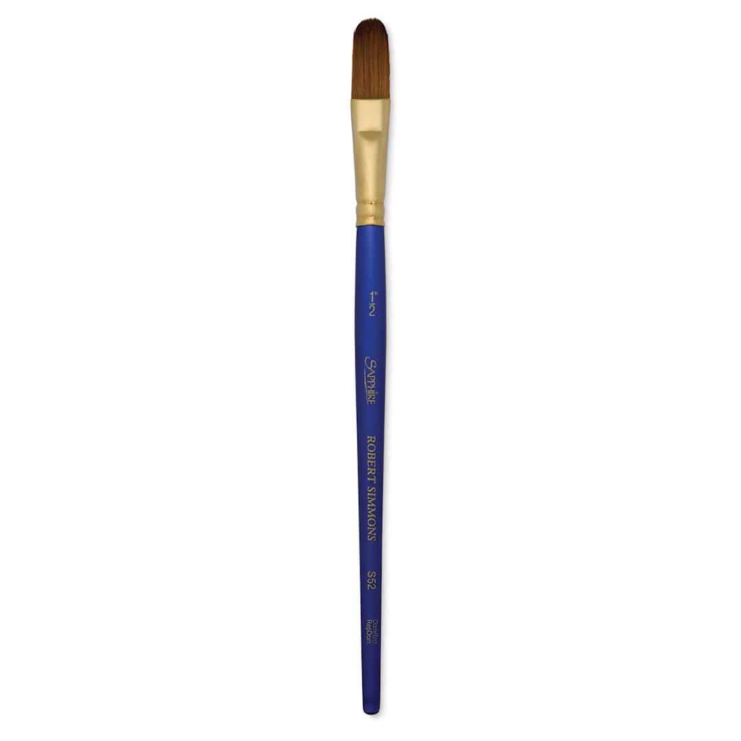 Open in modal - Robert Simmons Sapphire Brush - Oval Wash, Short Handle, 1/2"