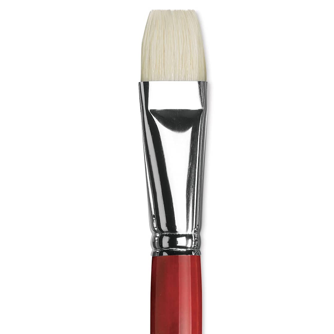 Open in modal - Da Vinci Maestro 2 Hog Bristle Brush - Bright, Long Handle, Size 16 close up