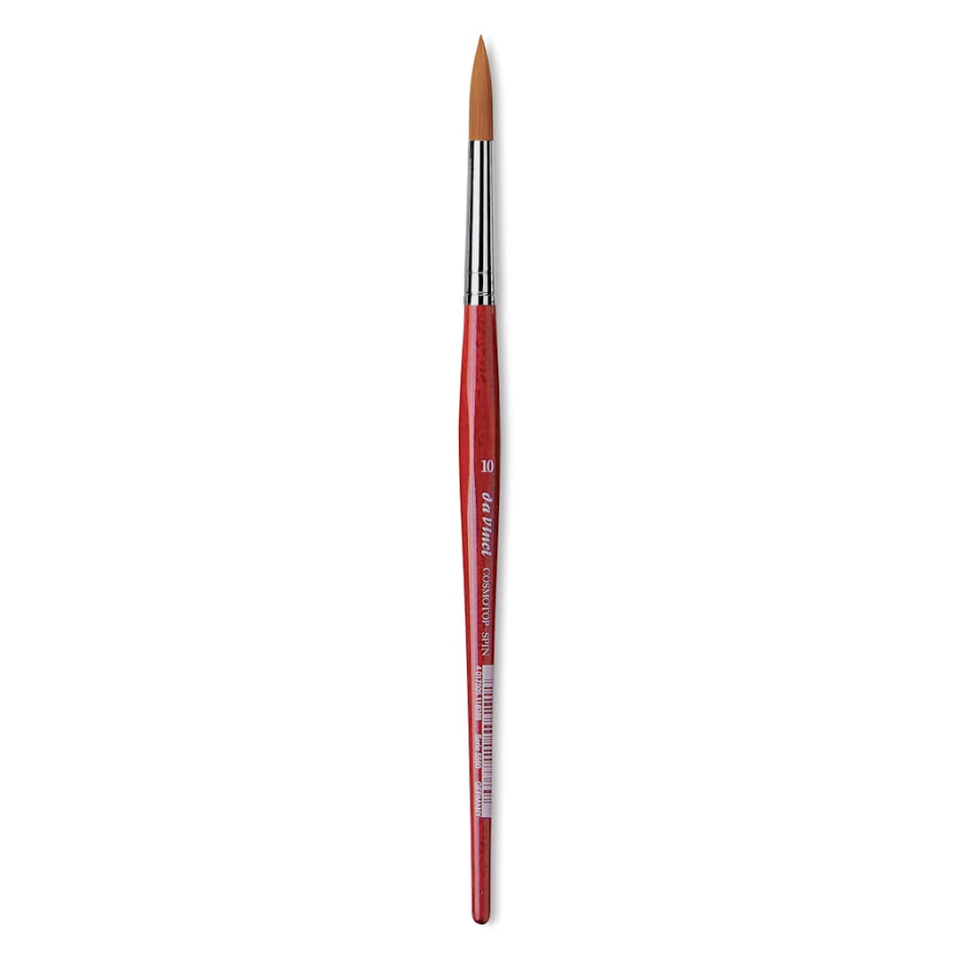 Open in modal - Da Vinci Cosmotop Spin Brush - Round, Short Handle, Size 10