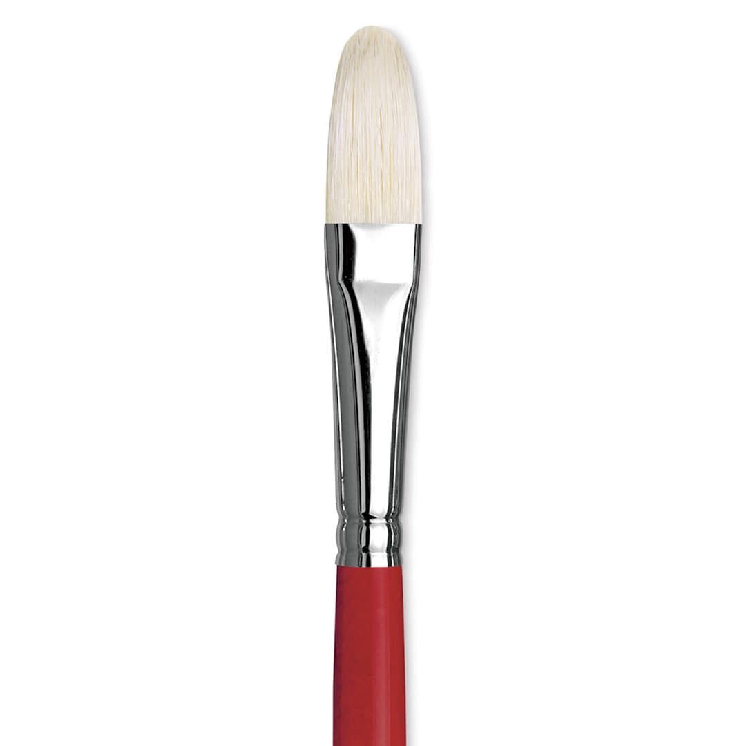 Open in modal - Da Vinci Maestro 2 Hog Bristle Brush - Filbert, Long Handle, Size 8 close up