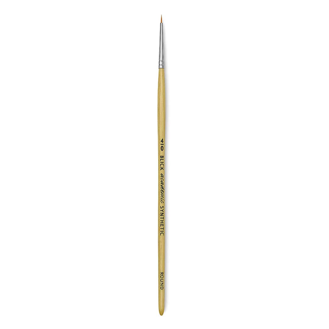 Open in modal - Blick Academic Synthetic Golden Taklon Brush - Round, 4/0