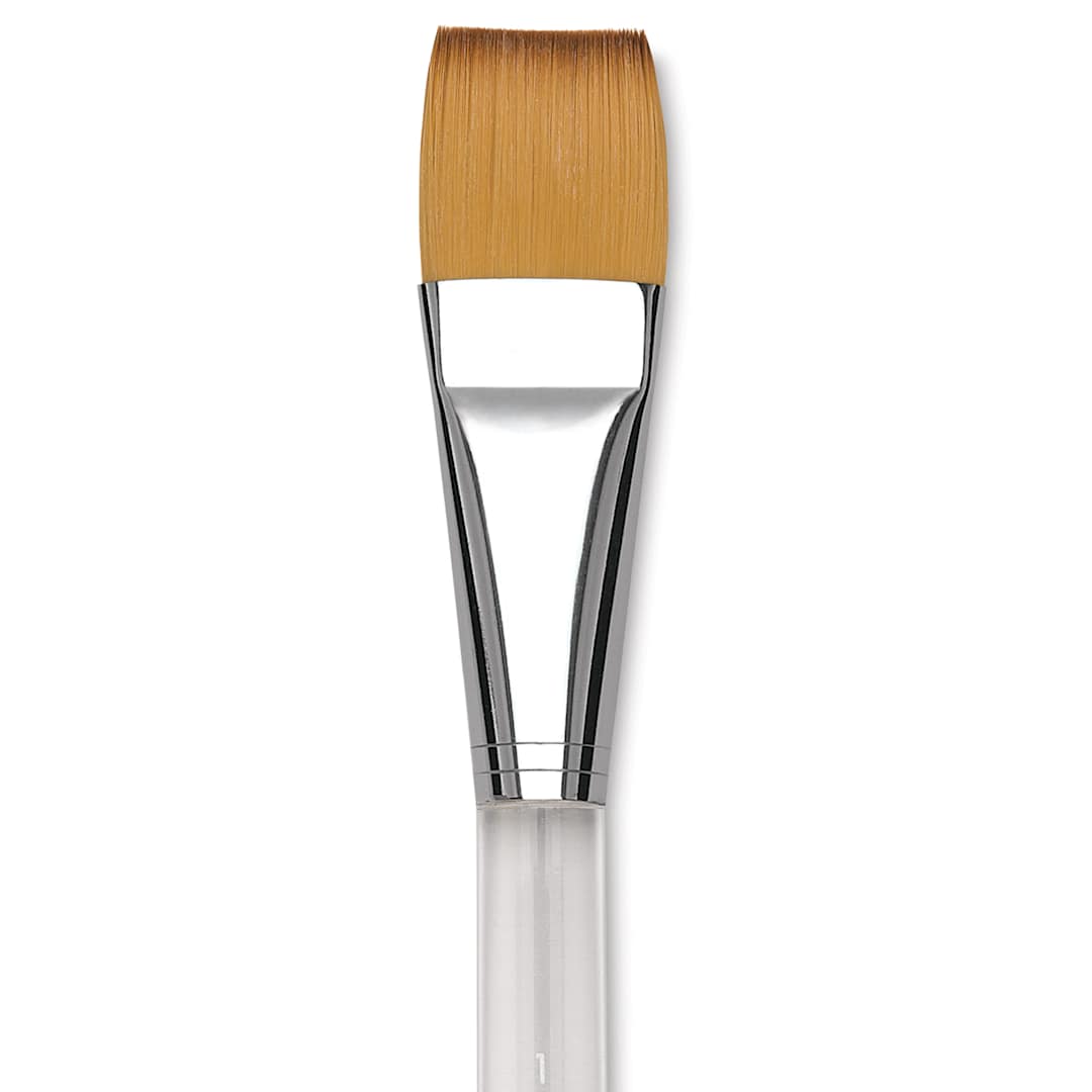 Open in modal - Blick Studio Short Handle Synthetic Brush - Wash, 1", close up
