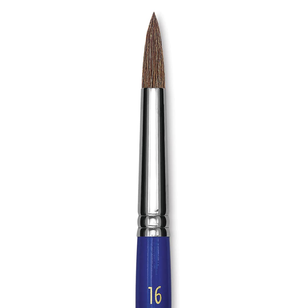 Open in modal - Blick Scholastic Pony Brush - Round, Short Handle, Size 16 close up
