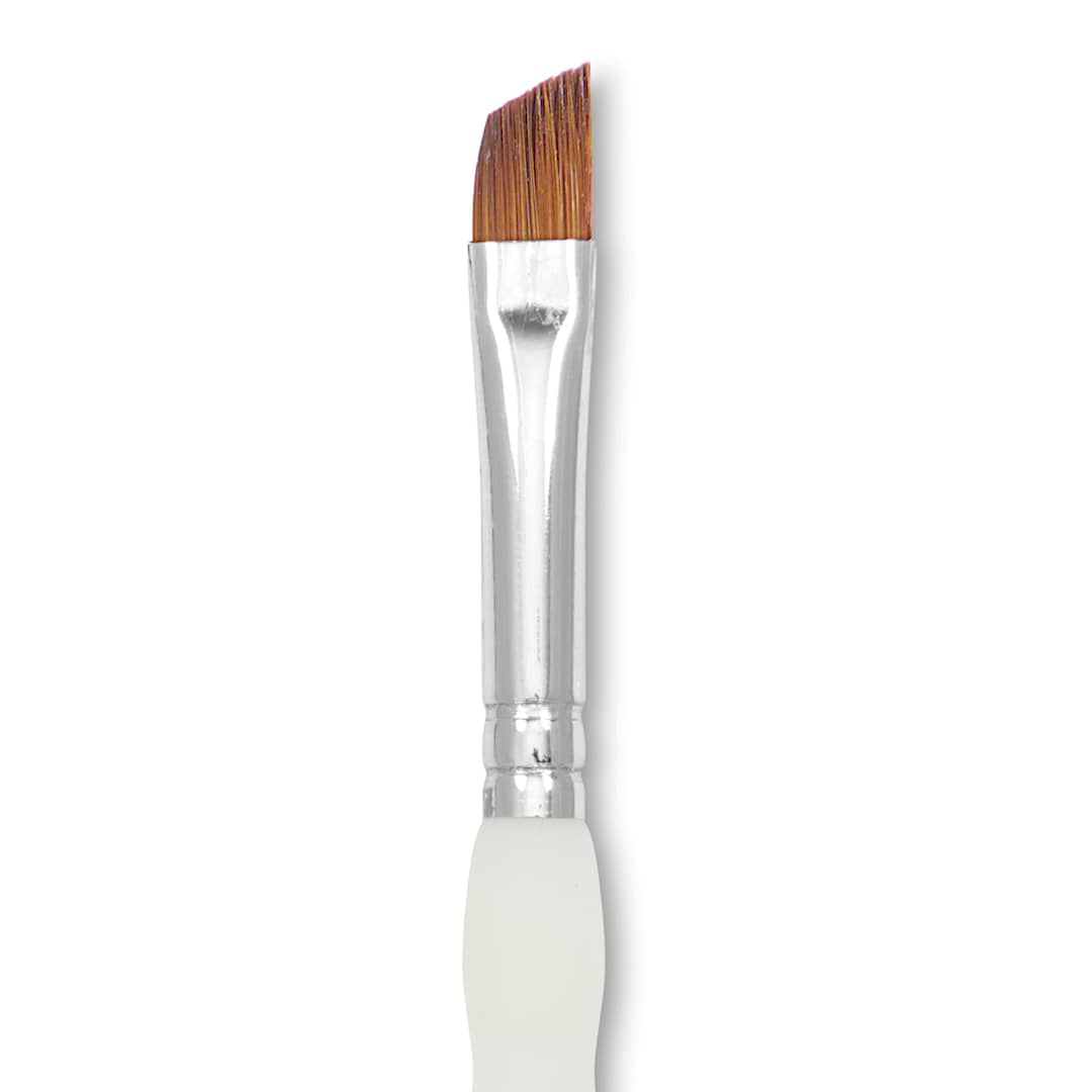 Open in modal - Royal & Langnickel Soft Grip Synthetic Sable Brushes - Angular, Short Handle, Size 1/4", close-up