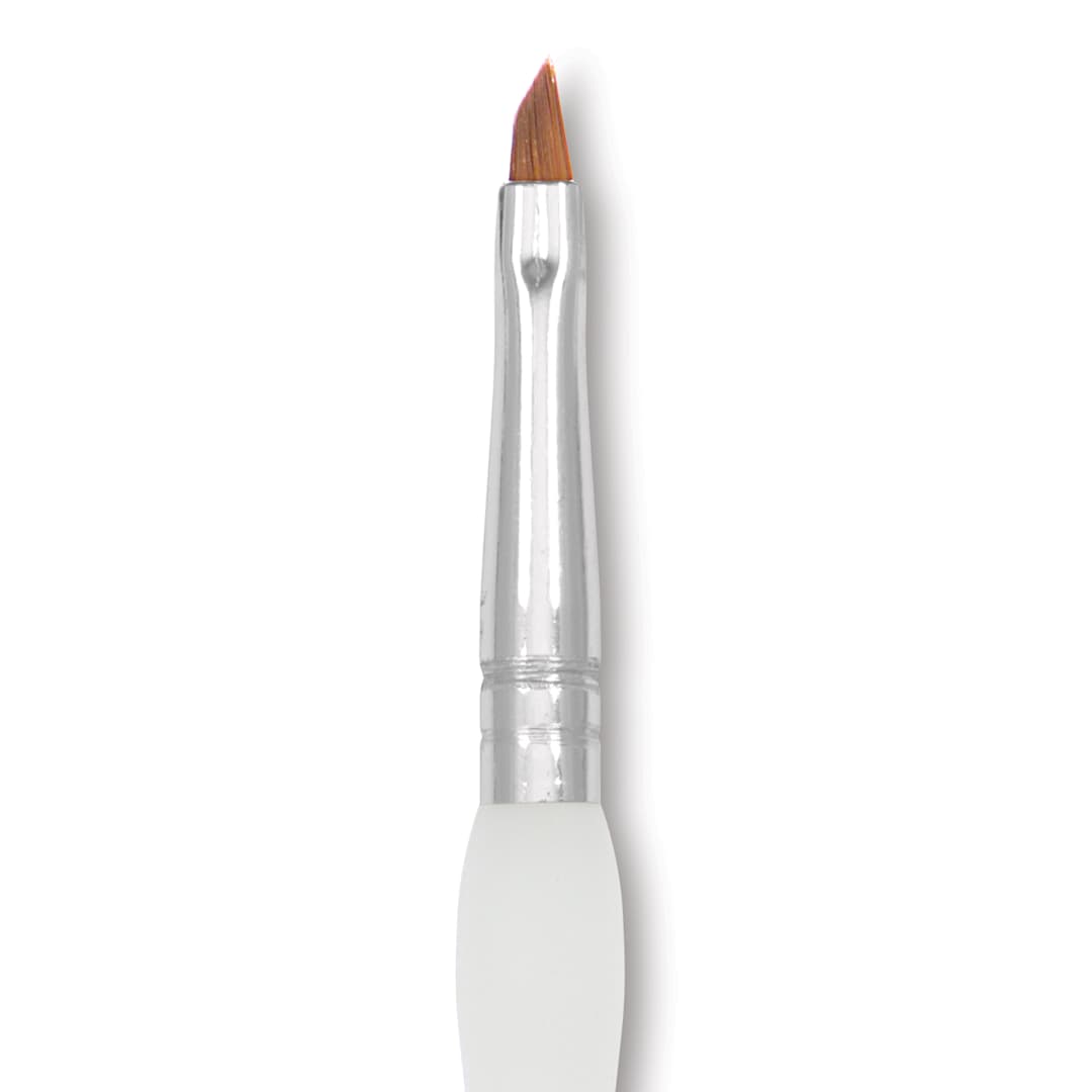 Open in modal - Royal & Langnickel Soft Grip Synthetic Sable Brushes - Angular, Short Handle, Size 1/8", close-up