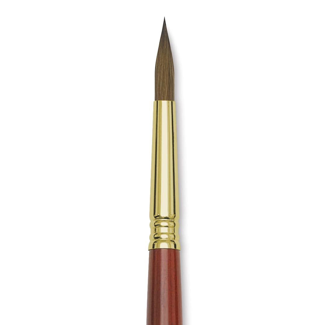 Open in modal - Blick Master Kolinsky Sable Brush - Round, Long Handle, Size 10 close up
