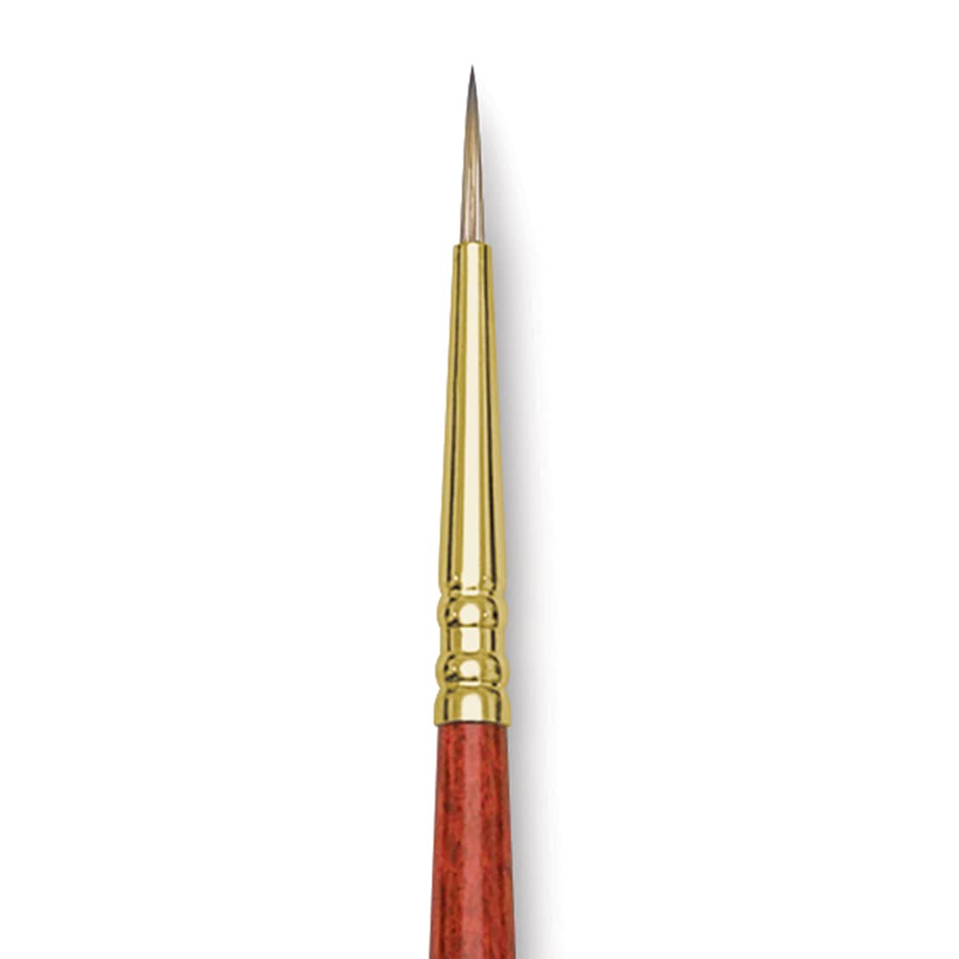Open in modal - Blick Master Synthetic Brush - Round, Long Handle, Size 1, close-up