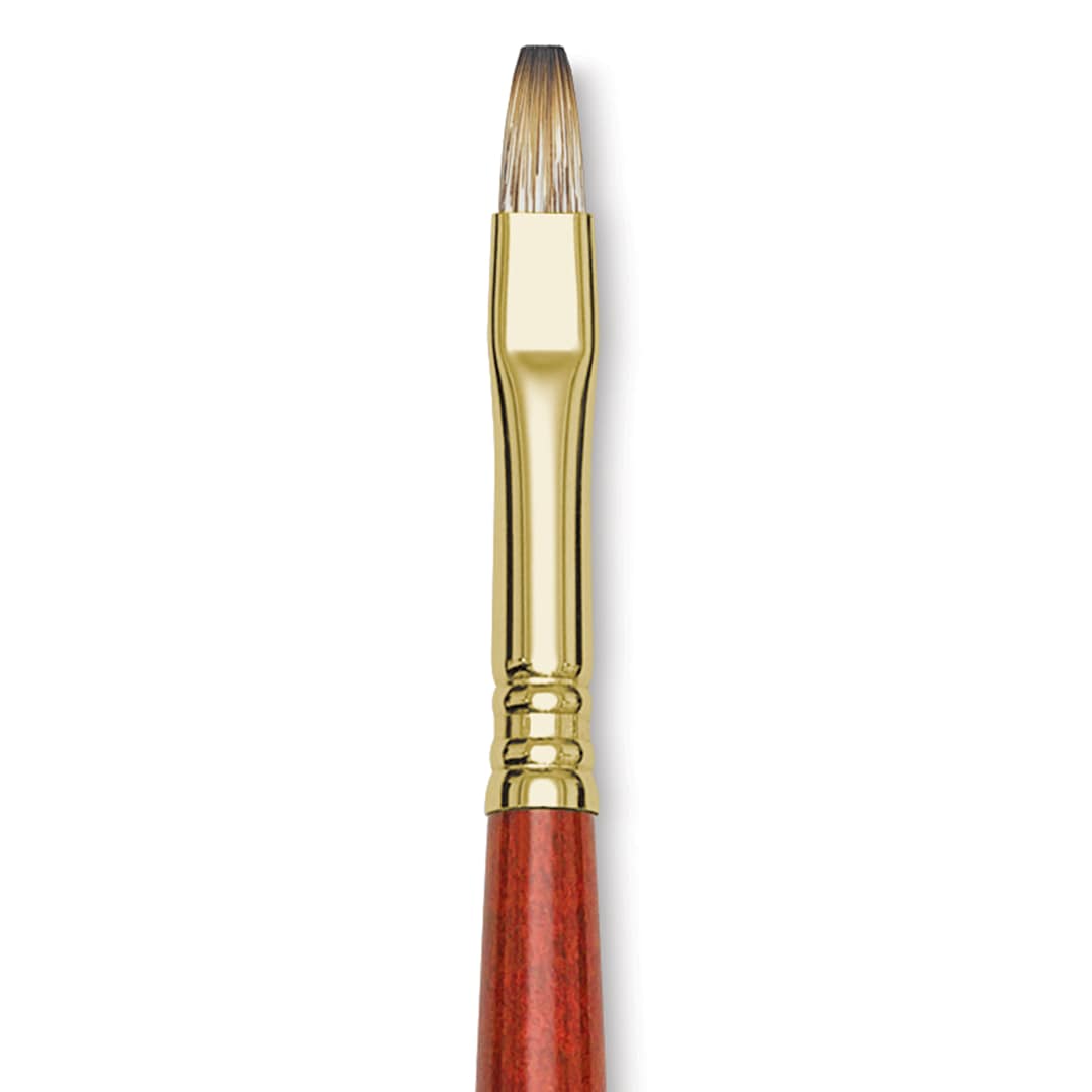 Open in modal - Blick Master Synthetic Brush - Bright, Long Handle, Size 8, close-up