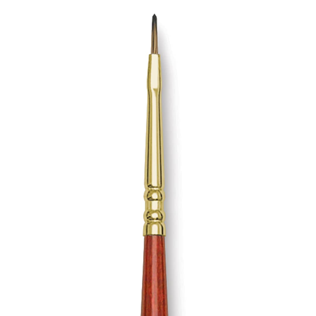 Open in modal - Blick Master Synthetic Brush - Filbert, Long Handle, Size 0, close-up