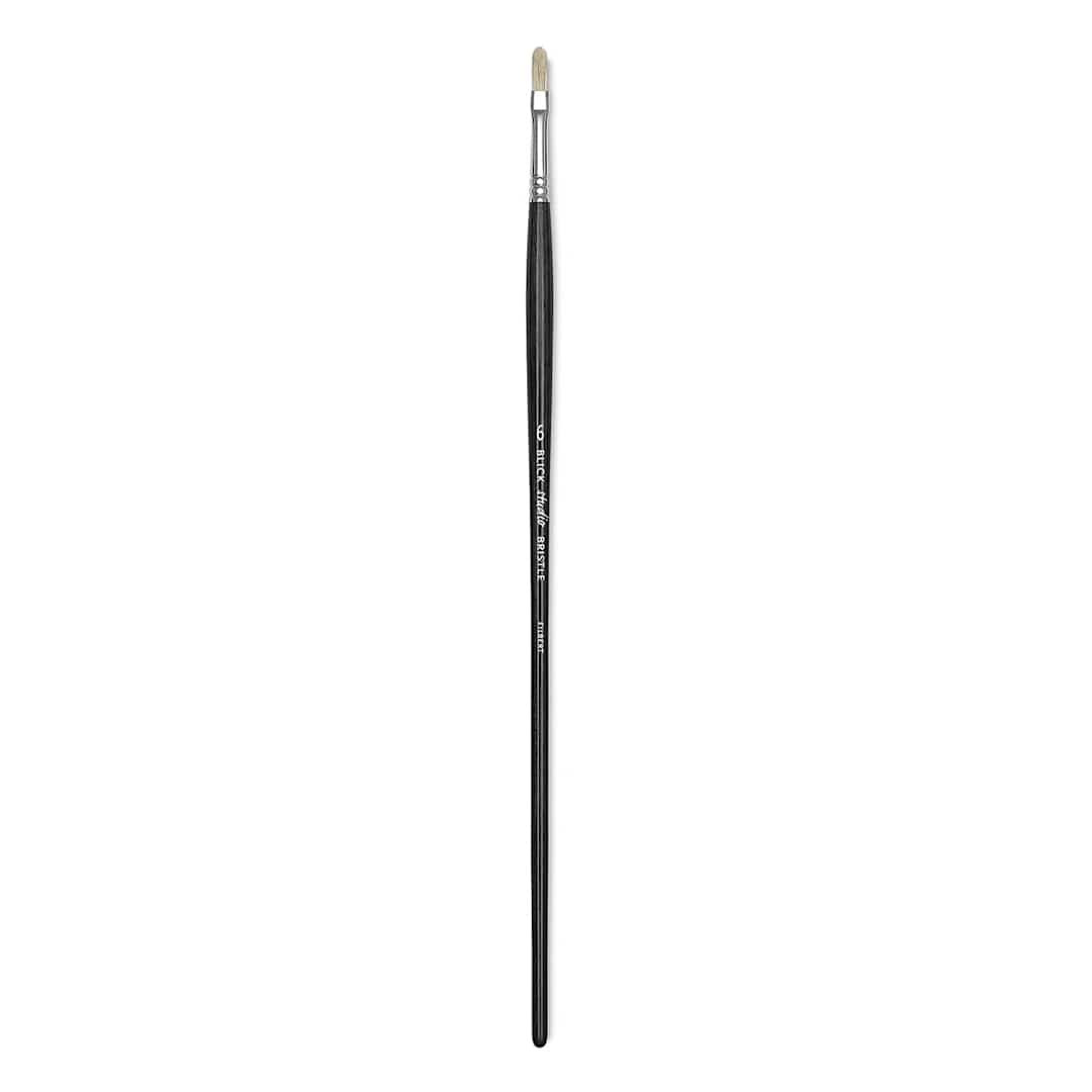 Open in modal - Blick Studio Bristle Brush - Filbert, Long Handle, Size 6
