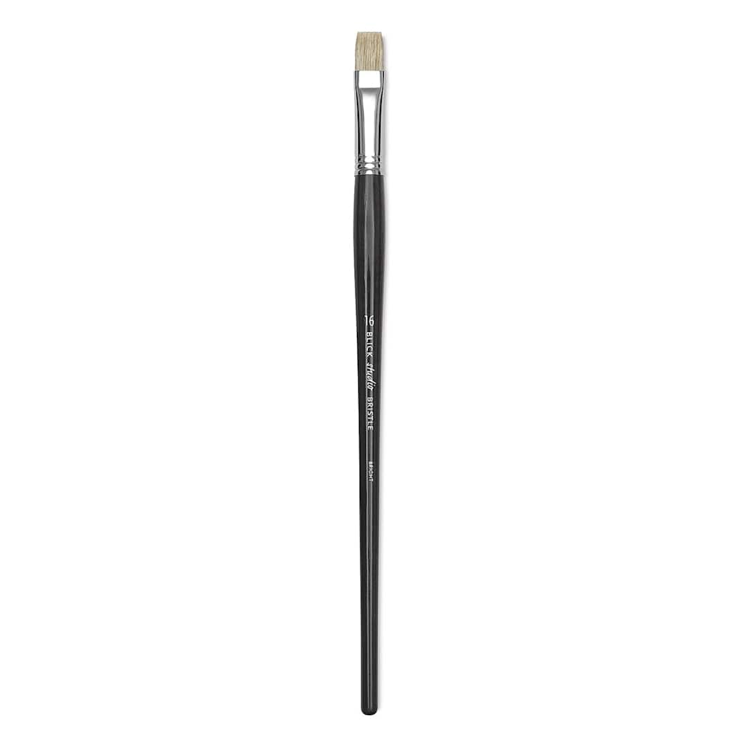 Open in modal - Blick Studio Bristle Brush - Bright, Long Handle, Size 16