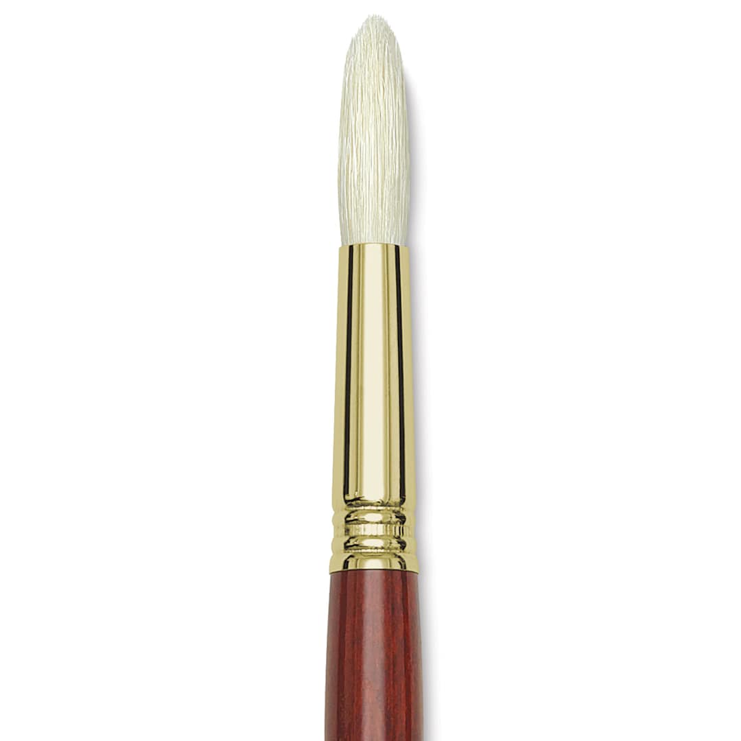 Open in modal - Blick Master Bristle Brush - Round, Long Handle, Size 16 close up