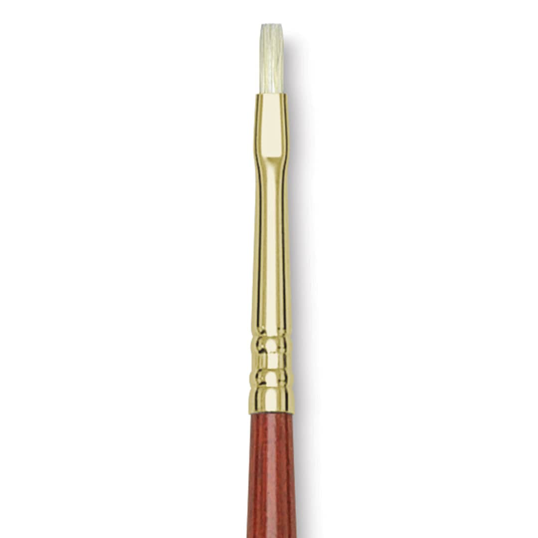 Open in modal - Blick Master Bristle Brush - Bright, Long Handle, Size 2 close up