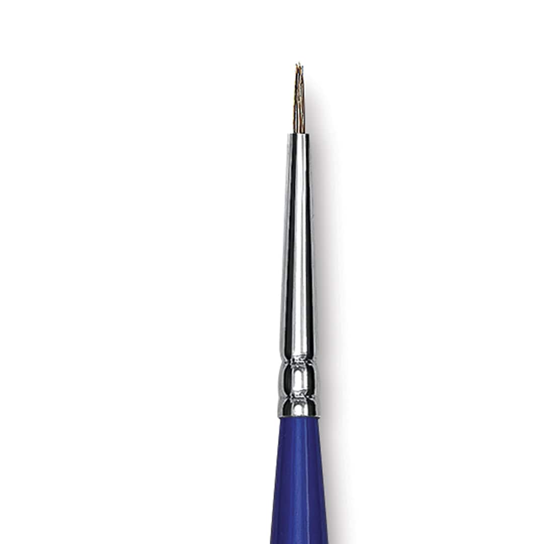 Open in modal - Blick Scholastic Ox Hair Brush - Round, Long Handle, Size 2/0 close up