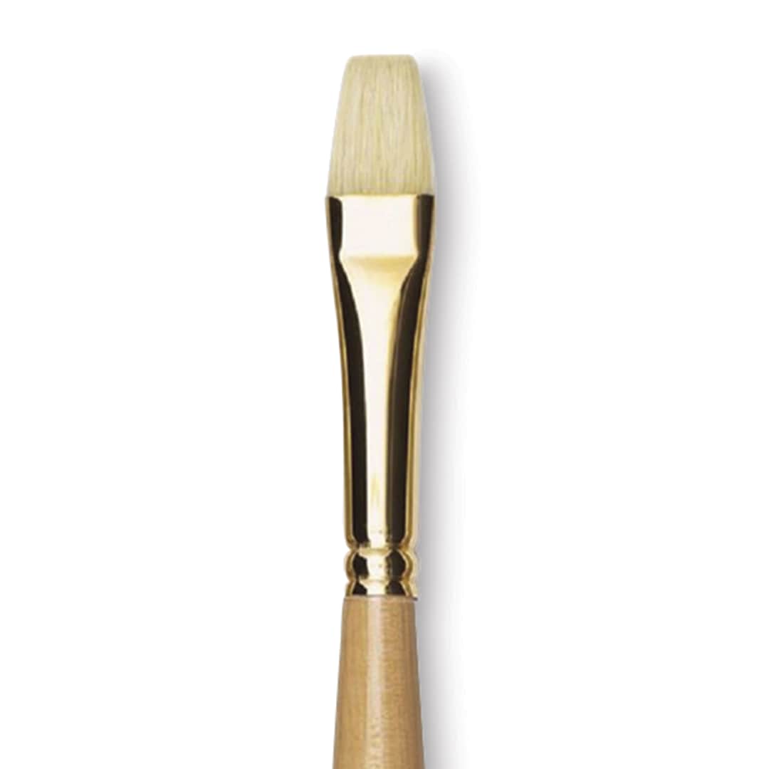 Open in modal - Raphaël D'Artigny Interlocked White Bristle Brush - Bright, Long Handle, Size 12