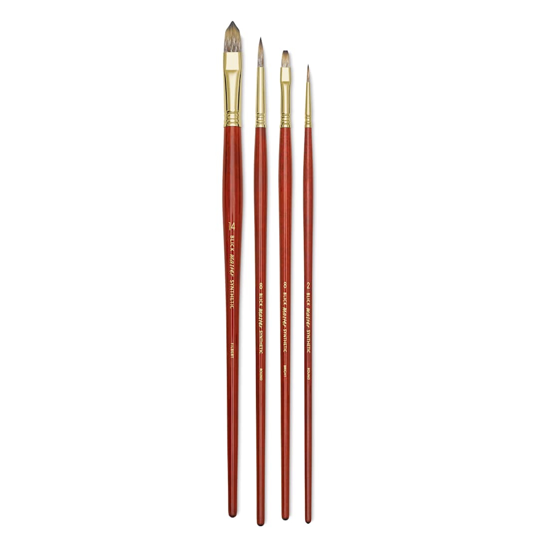 Open in modal - Blick Master Synthetic Brush Set - Set of 4