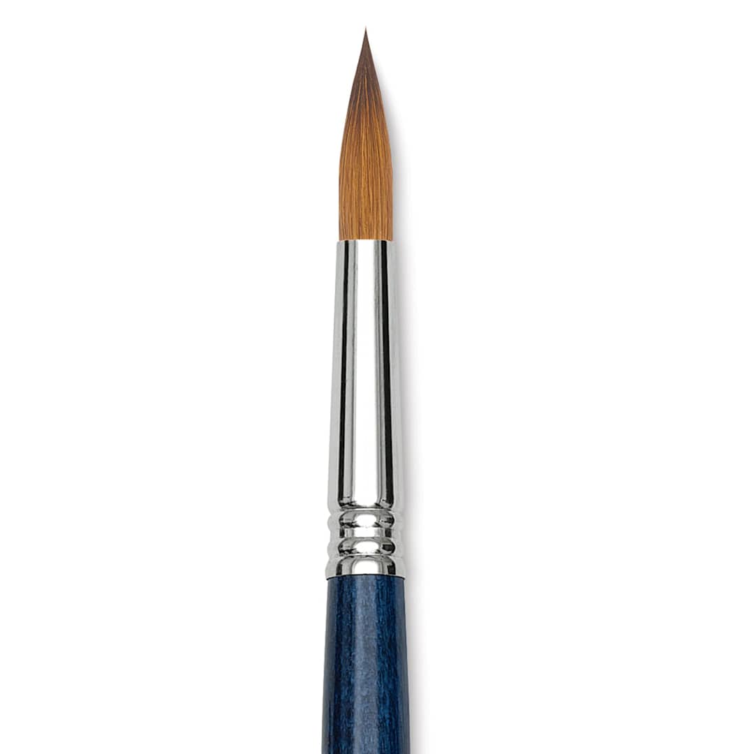Open in modal - Escoda Optimo Kolinsky Sable Brush - Pointed Round, Long Handle, Size 12 close up