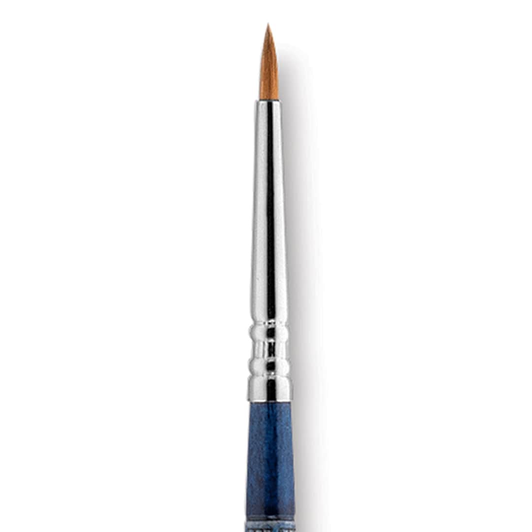 Open in modal - Escoda Optimo Kolinsky Sable Brush - Detailer Round, Short Handle, Size 2 close up