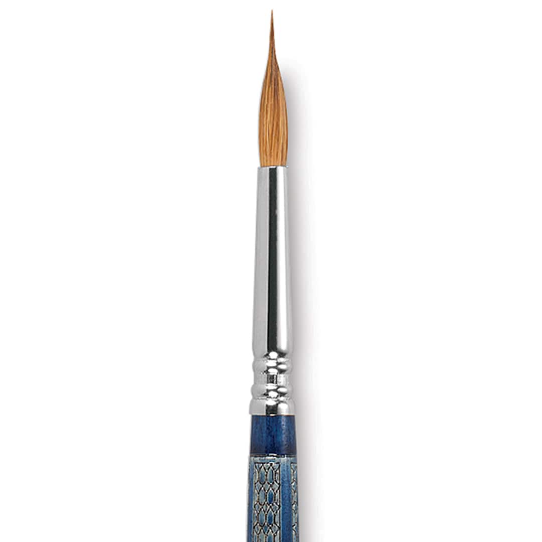 Open in modal - Escoda Optimo Kolinsky Sable Brush - Reservoir Liner, Short Handle, Size 6 close up