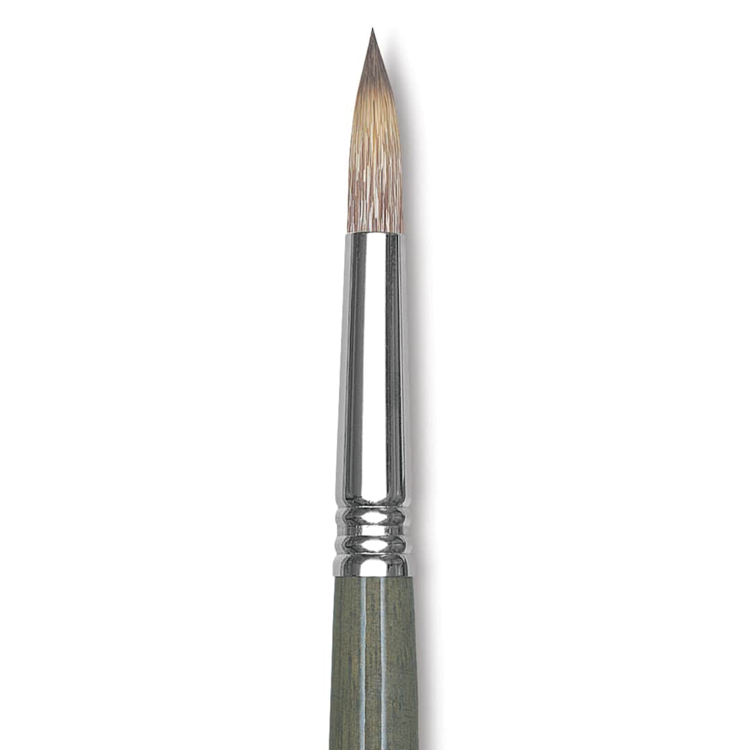 Open in modal - Escoda Tadami Synthetic Mongoose Brush - Round, Short Handle, Size 18