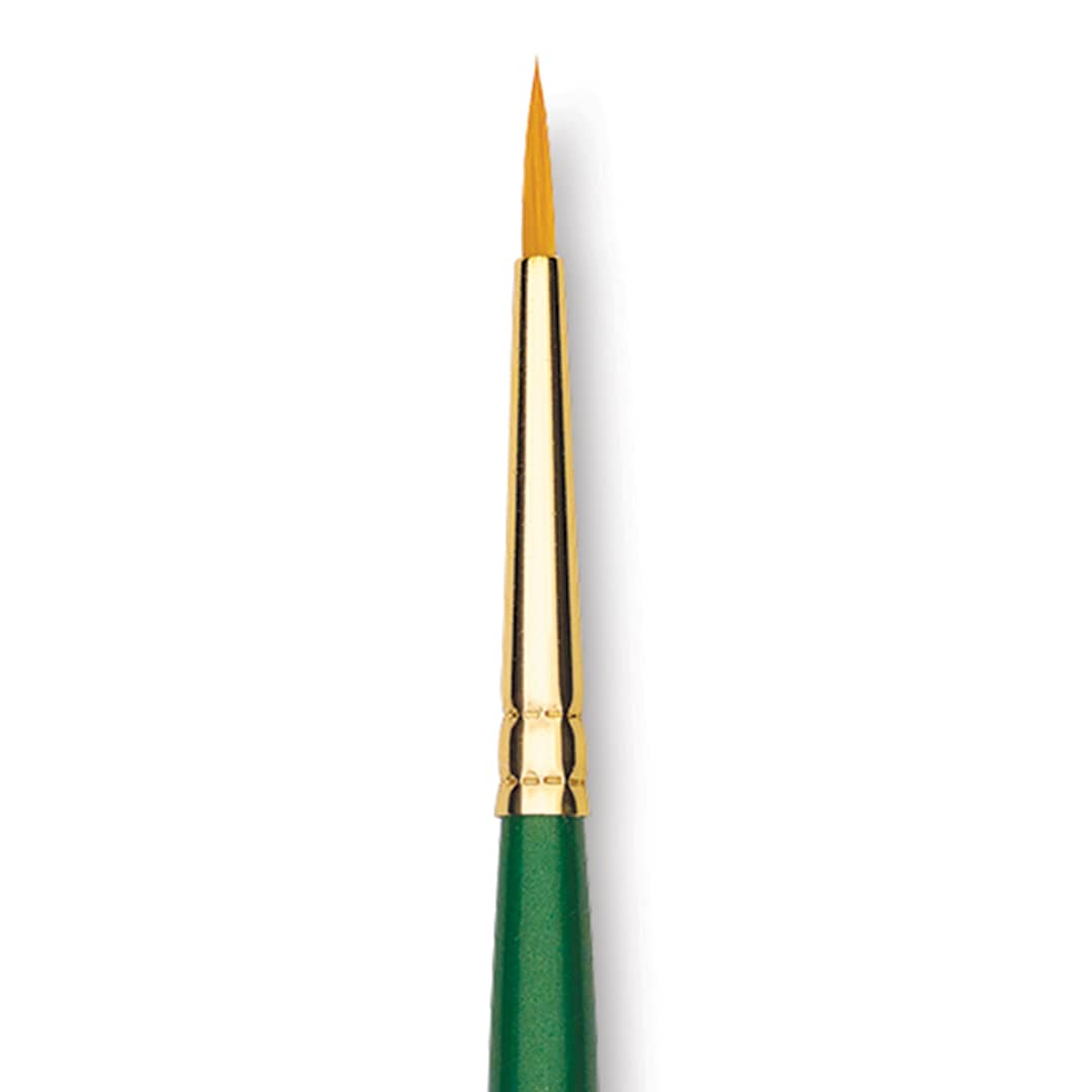 Open in modal - Princeton Good Synthetic Golden Taklon Brush - Round, Short Handle, Size 1