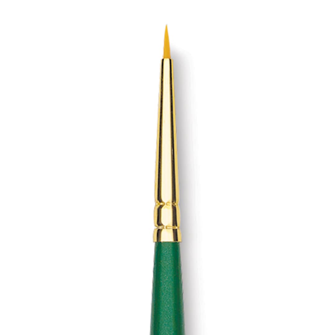 Open in modal - Princeton Good Synthetic Golden Taklon Brush - Round, Short Handle, Size 5/0