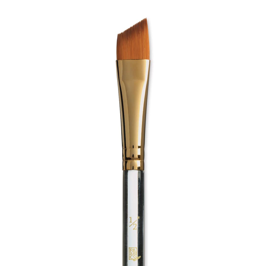 Open in modal - Princeton Heritage Sable Brush - Angular Wash, Short Handle, Size 1/2" close up