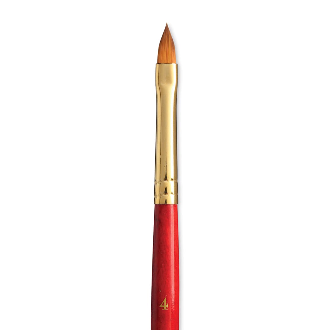 Open in modal - Princeton Heritage Sable Brush - Cat’s Tongue, Short Handle, Size 4 close up
