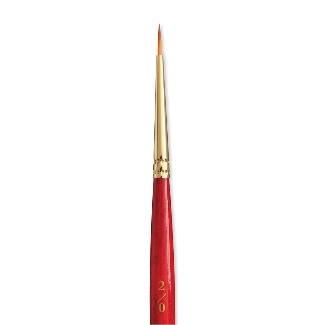 Open in modal - Princeton Heritage Sable Brush - Round, Short Handle, Size 2/0 close up