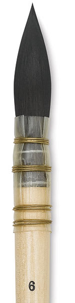 Open in modal - Isabey Original Siberian Blue Squirrel Quill Mop - Size 6 closeup