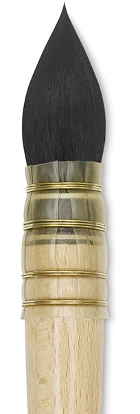 Open in modal - Isabey Original Siberian Blue Squirrel Quill Mop - Size 12 closeup