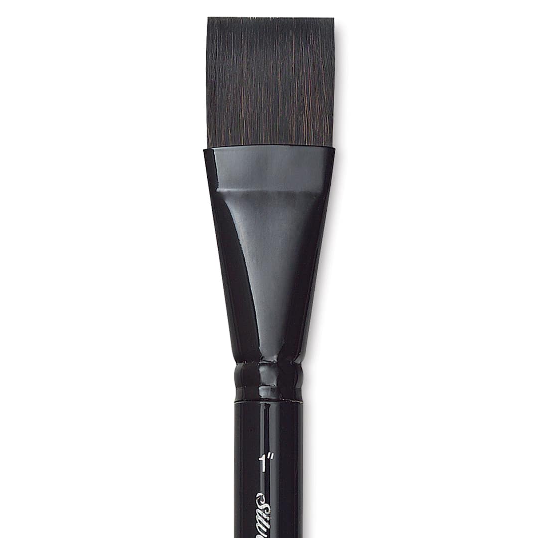 Open in modal - Silver Brush Black Velvet Brush - Square Wash, Size 1" close up