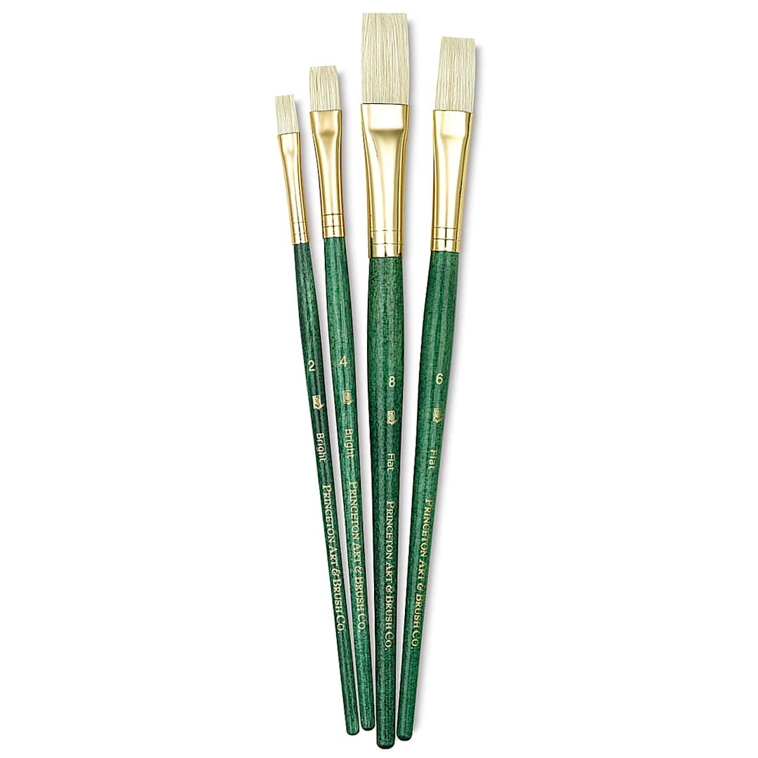 Open in modal - Princeton Real Value Brush Set - 9112, Bristle, Short Handle, Set of 4