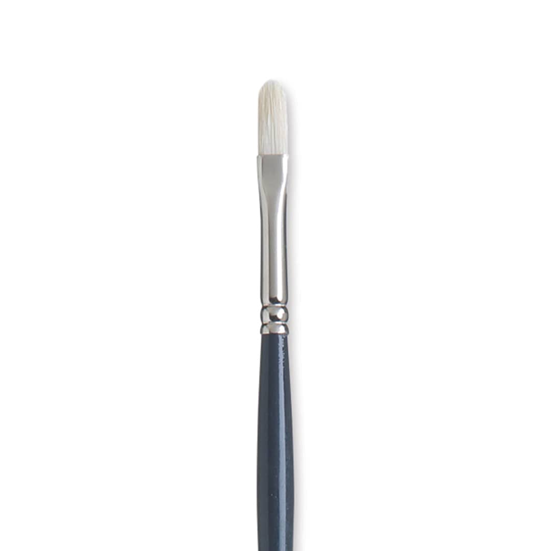 Open in modal - Princeton Snap! Natural Bristle Brush - Filbert, Long Handle, Size 2