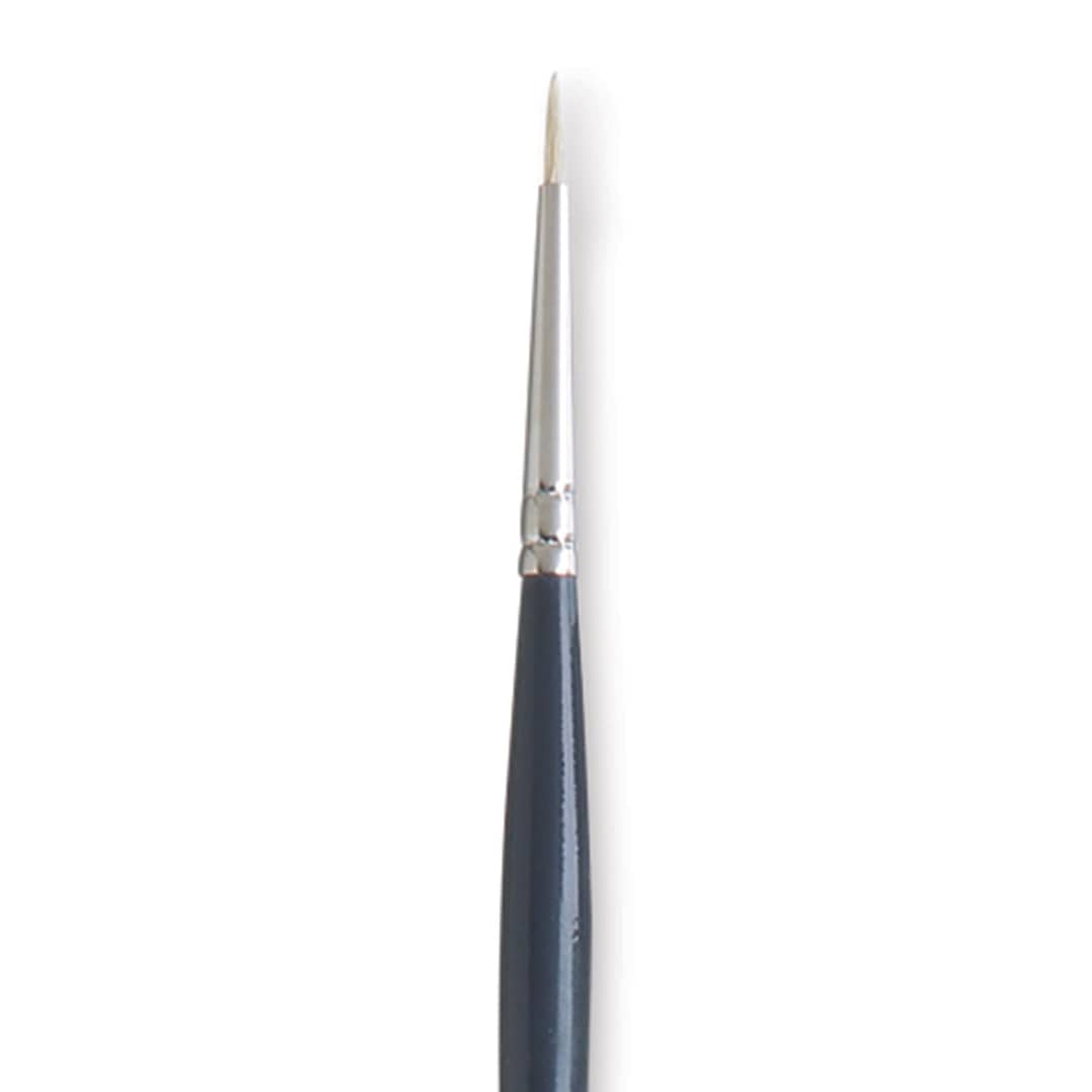 Open in modal - Princeton Snap! Natural Bristle Brush - Round, Long Handle, Size 0