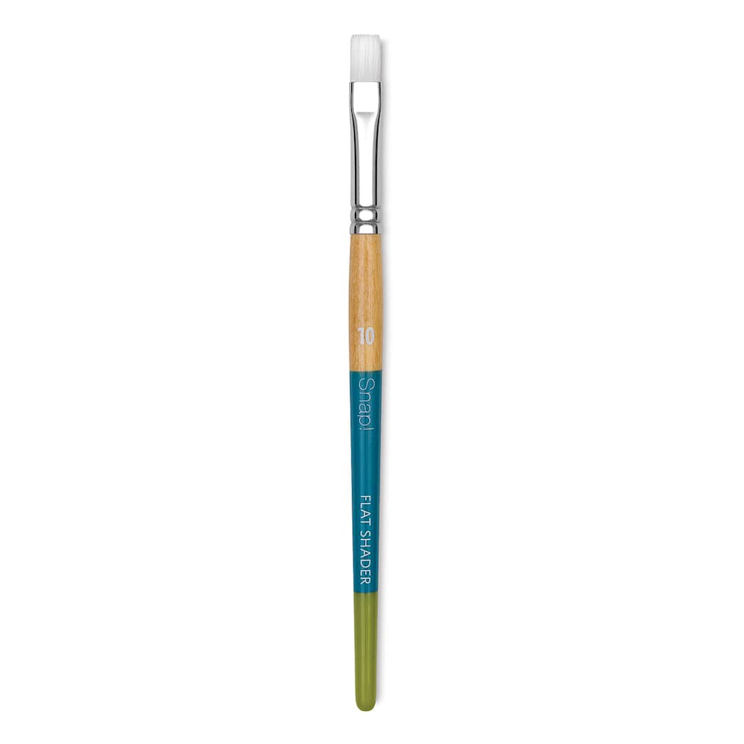 Open in modal - Princeton Snap! White Taklon Brush - Flat Shader, Short Handle, Size 10