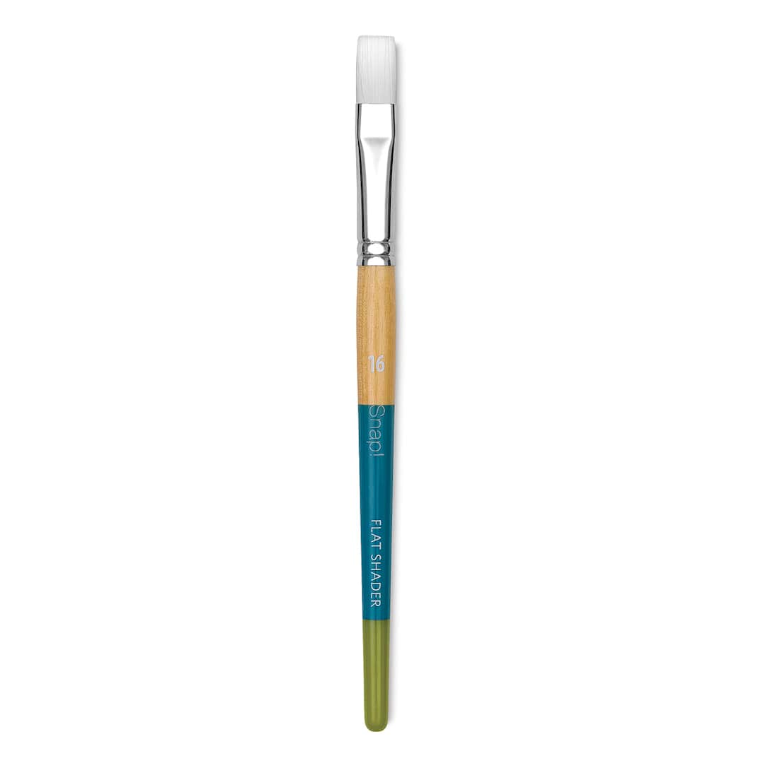 Open in modal - Princeton Snap! White Taklon Brush - Flat Shader, Short Handle, Size 16