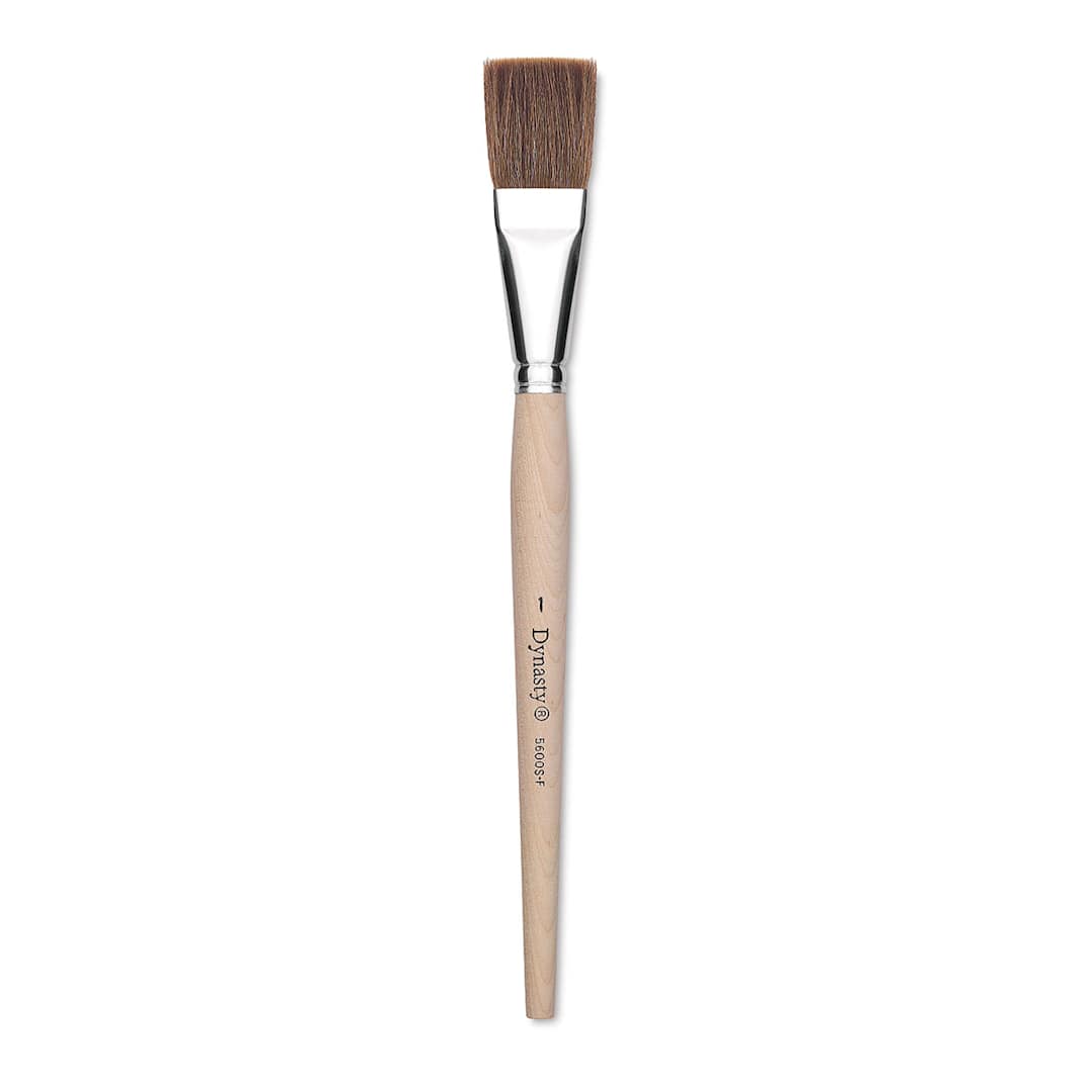 Open in modal - Dynasty Faux Camel Watercolor Brush - Flat, Size 1