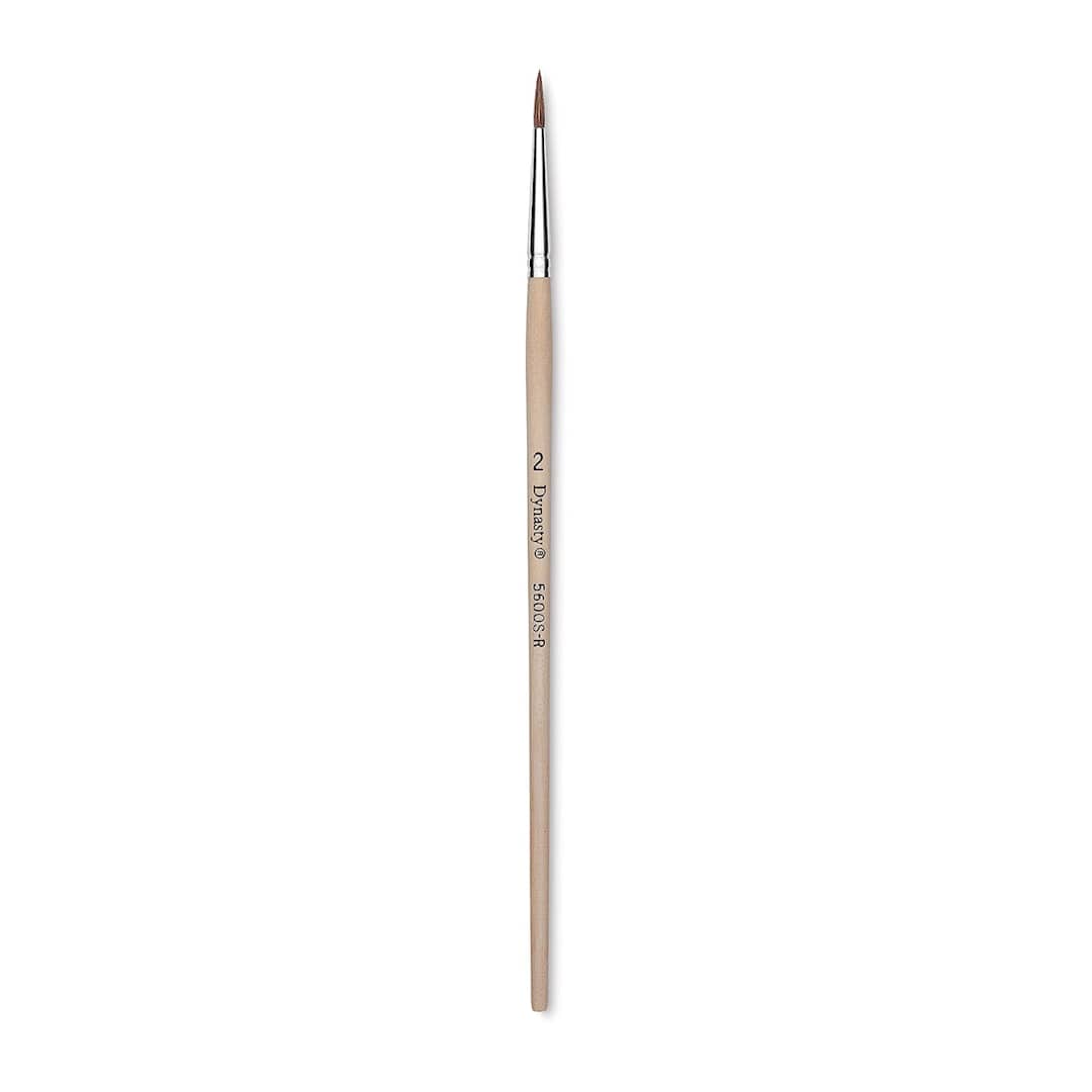Open in modal - Dynasty Faux Camel Watercolor Brush - Round, Size 2