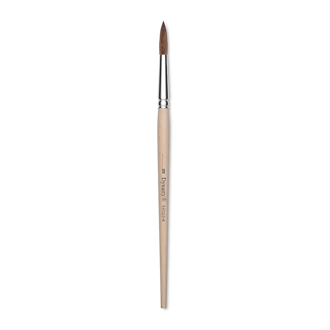 Open in modal - Dynasty Faux Camel Watercolor Brush - Round, Size 10